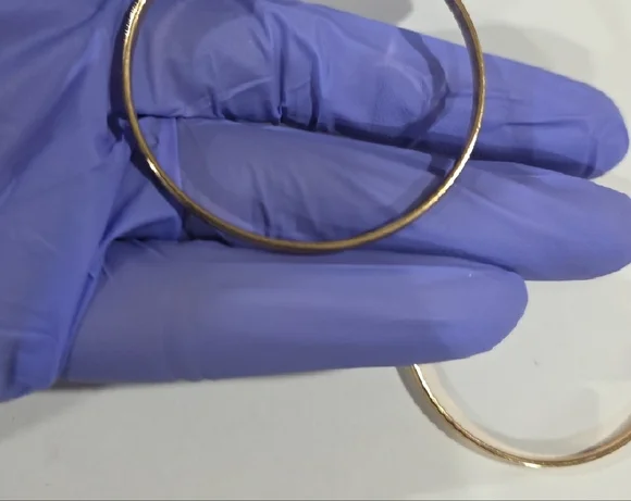 Gold Hoop Earrings 2-inch – Elegant Large Classic Statement Women’s Jewelry - Picture 7 of 9